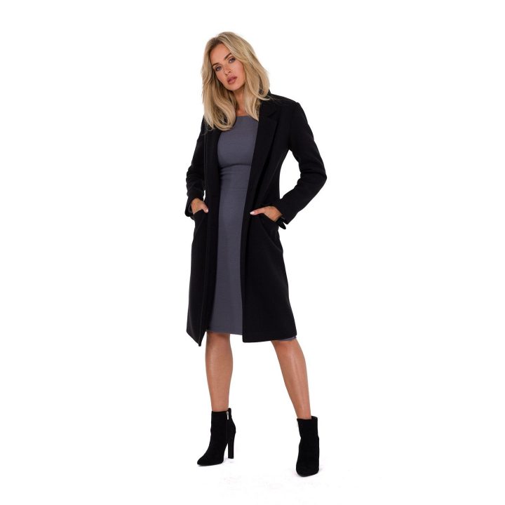 Moteriškas paltas MOE758 Black - Moe