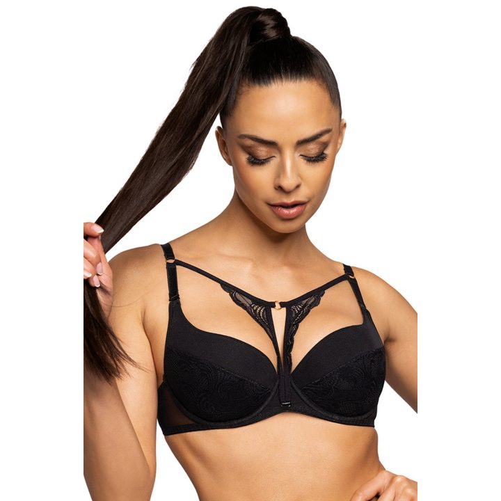 juodos spalvos push-up liemenėlė