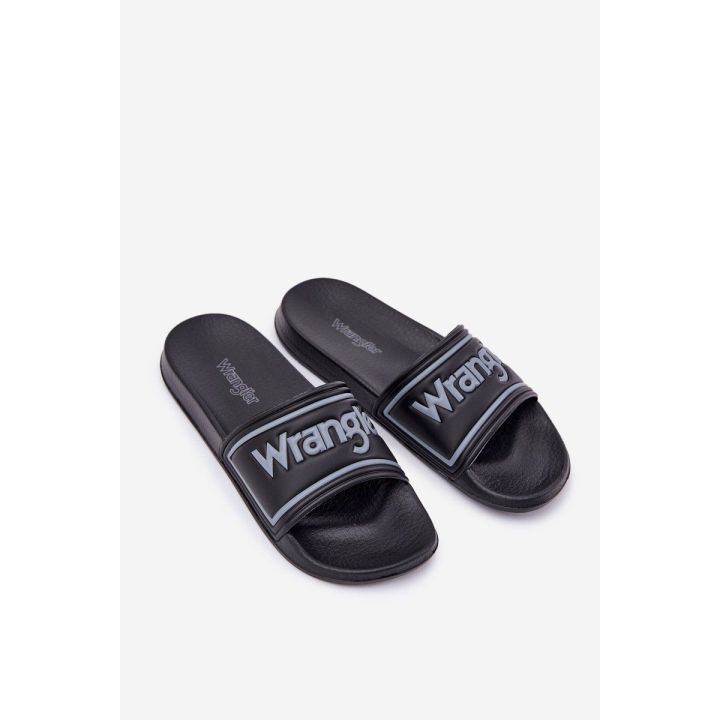 Šlepetės vyrams juodos WRANGLER