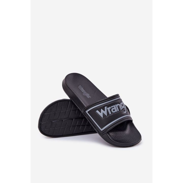 Šlepetės vyrams juodos WRANGLER