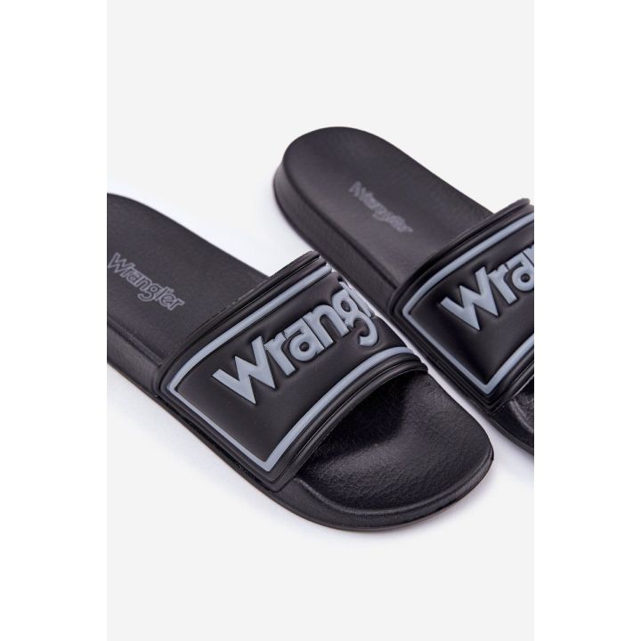 Šlepetės vyrams juodos WRANGLER