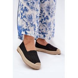 Espadrilės moterims su platforma juodos Vinceza