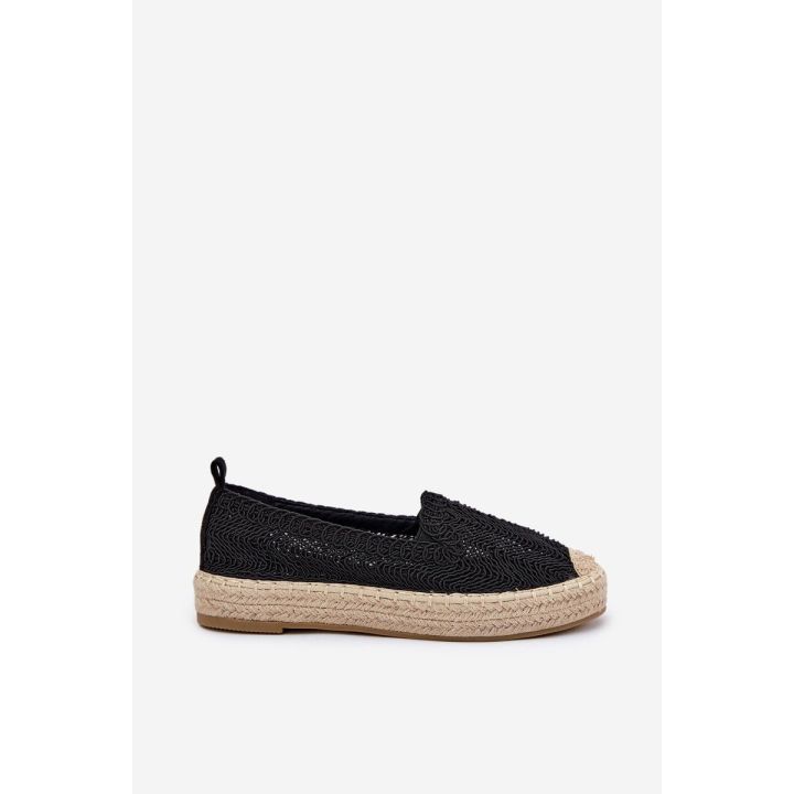 Espadrilės moterims su platforma juodos Vinceza
