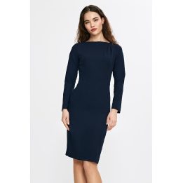 Suknelė ilgomis rankovėmis iš šifono, elegantiška