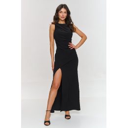 Kokteilinė suknelė Makadamia, elegantiška ilgarankovė