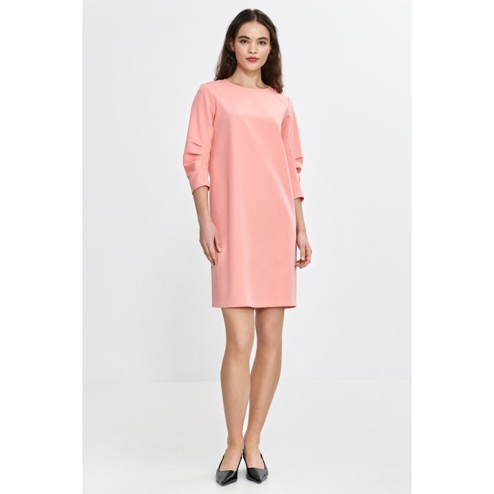 Suknelė ilgomis rankovėmis, elegantiška, šifono