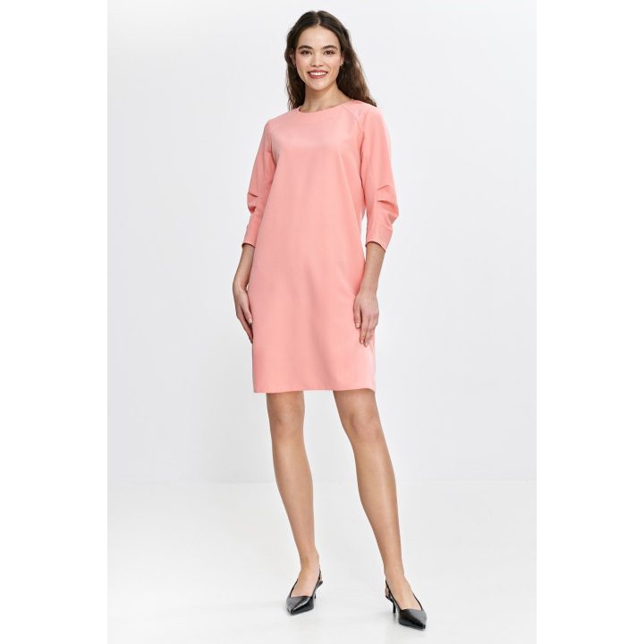 Suknelė ilgomis rankovėmis, elegantiška, šifono