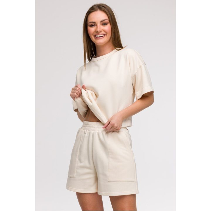 Šortai moterims, elegantiški, aukštu liemeniu