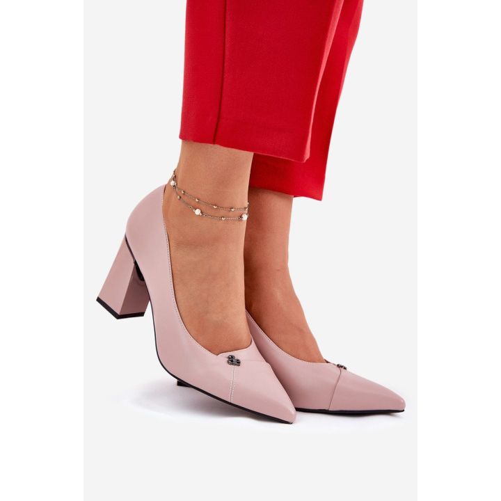 Aukštakulniai bateliai rožiniai elegantiški Vinceza