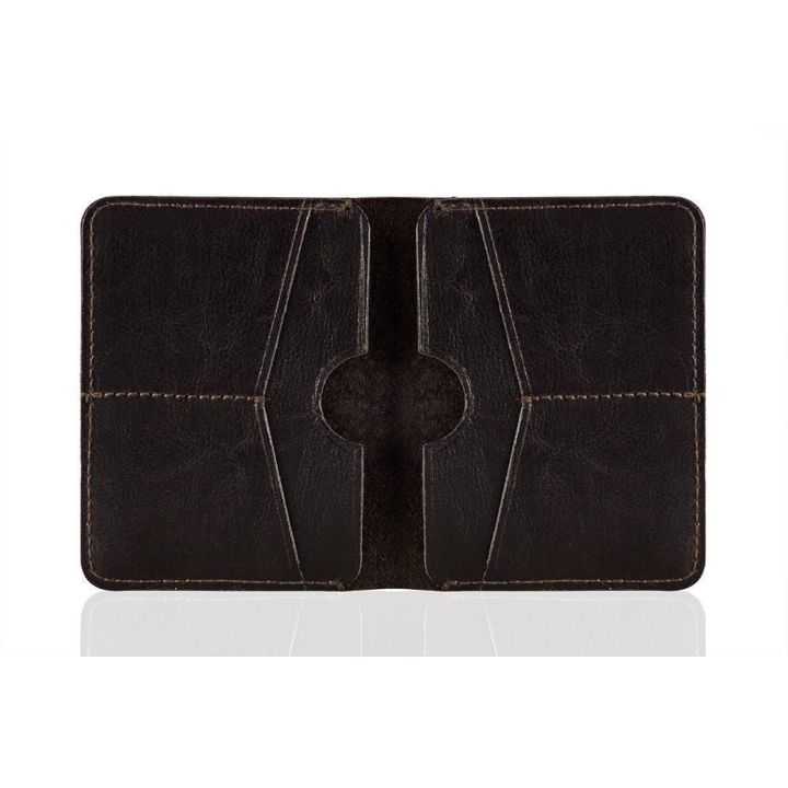 Plona odinė vyriška piniginė SOLIER SW10 SLIM DARK BROWN