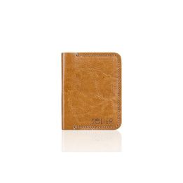 Plona odinė vyriška piniginė SOLIER SW11 SLIM LIGHT BROWN