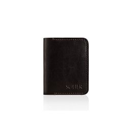 Plonos odinės vyriškos piniginės SOLIER SW11 SLIM BROWN