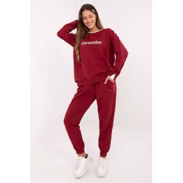 Bordo spalvos moteriškas laisvalaikio kostiumas Relevance