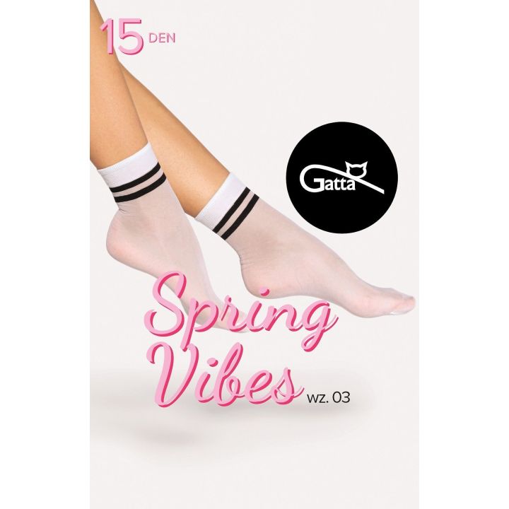 Kojinės moterims pavasarinės Spring Vibes raštu