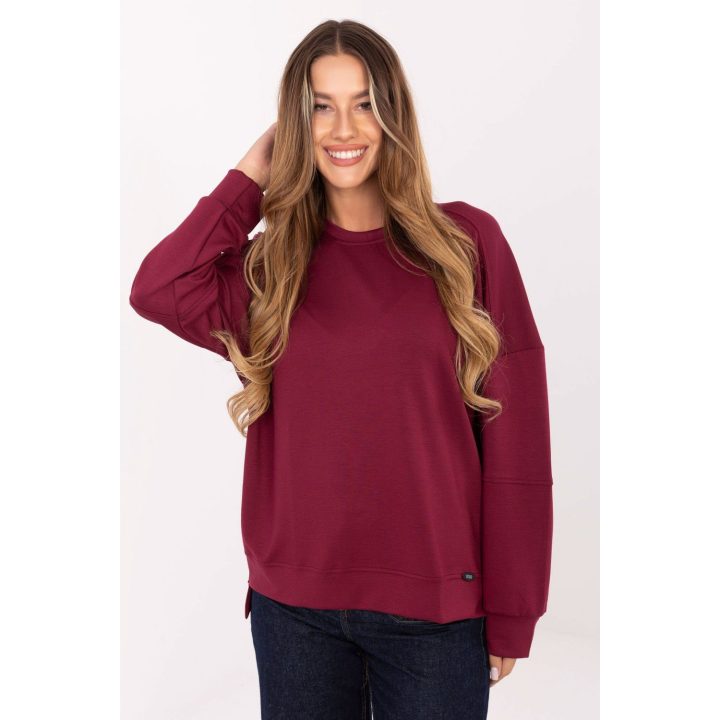 Bordo spalvos moteriškas džemperis Relevance