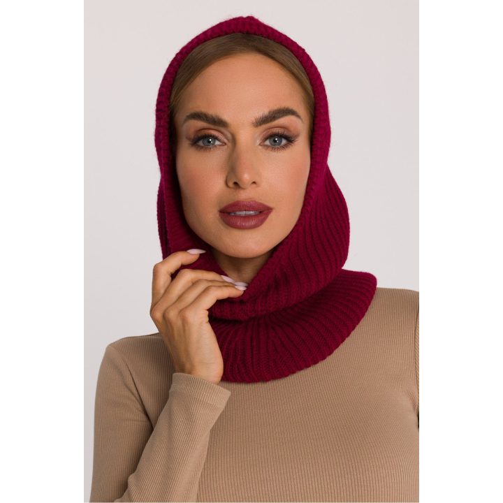 Moteriška bordo spalvos balaklava Moe