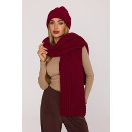 Bordo spalvos megztas šalikas Moe