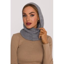 Pilka megzta balaklava Moe