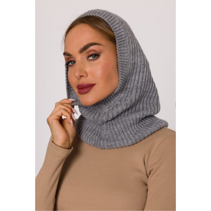 Pilka megzta balaklava Moe