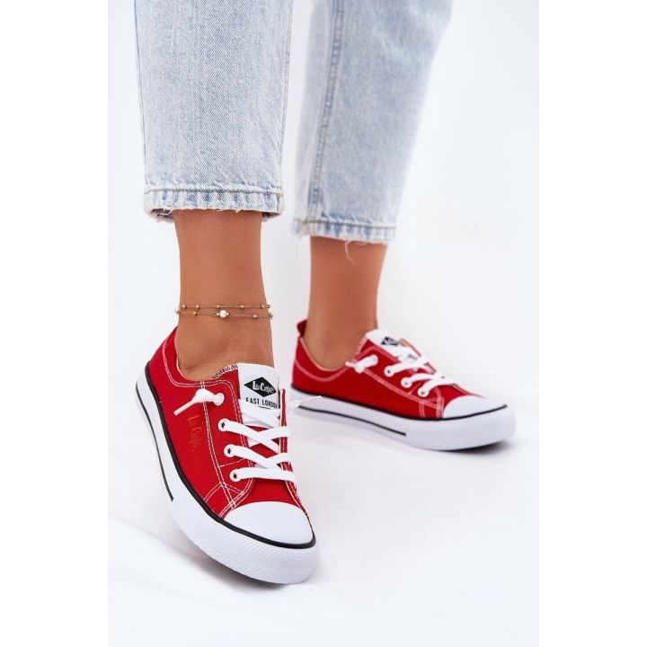 Sportiniai bateliai moterims raudoni Lee Cooper