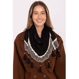 Neckerchief raudonas su baltu ornamentu 220389 AT