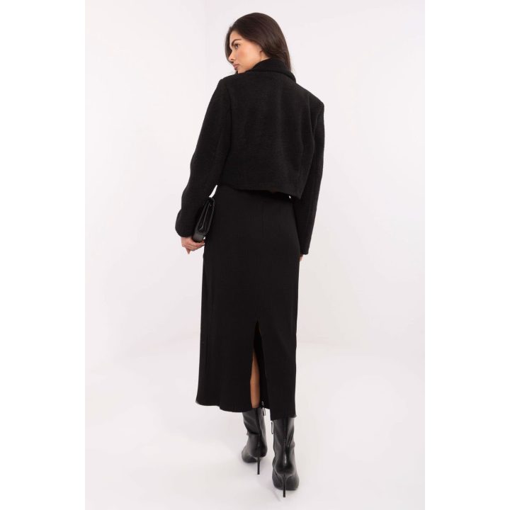 Paltas juodas Rue Paris 220448 – stilingas pasirinkimas