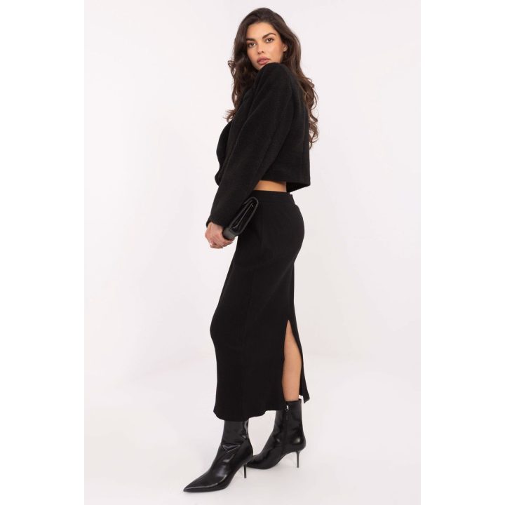 Paltas juodas Rue Paris 220448 – stilingas pasirinkimas