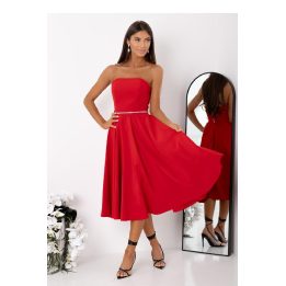 Elegantiška vakarinė suknelė be petnešėlių With You – šventinis įvaizdis