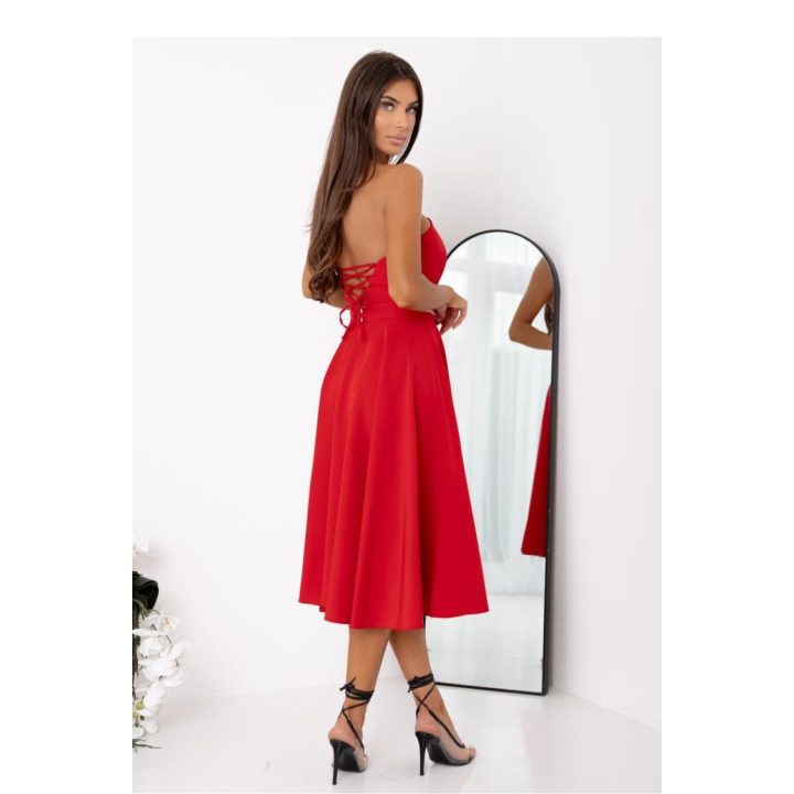 Elegantiška vakarinė suknelė be petnešėlių With You – šventinis įvaizdis