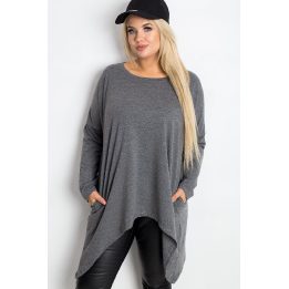 Tunika moterims oversize pilka Plus Size Relevance