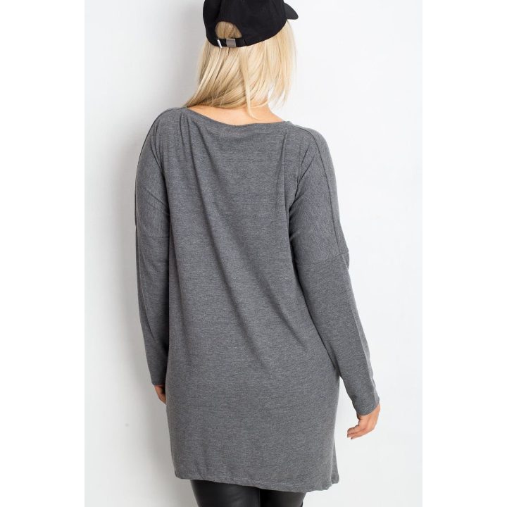 Tunika moterims oversize pilka Plus Size Relevance