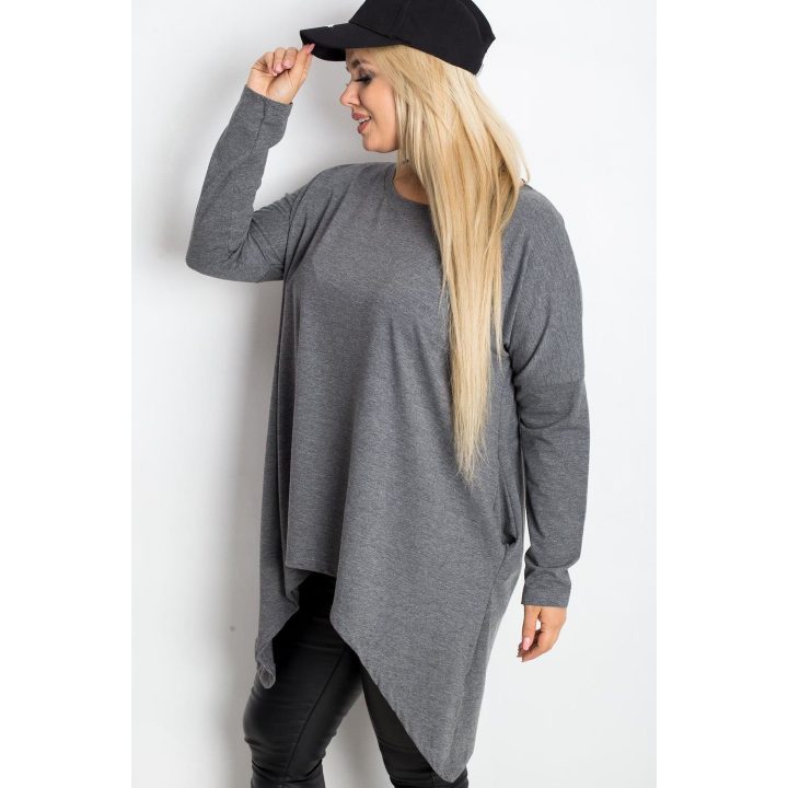 Tunika moterims oversize pilka Plus Size Relevance