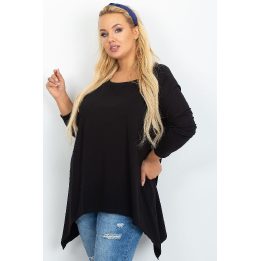 Tunika moterims plus size juoda Relevance