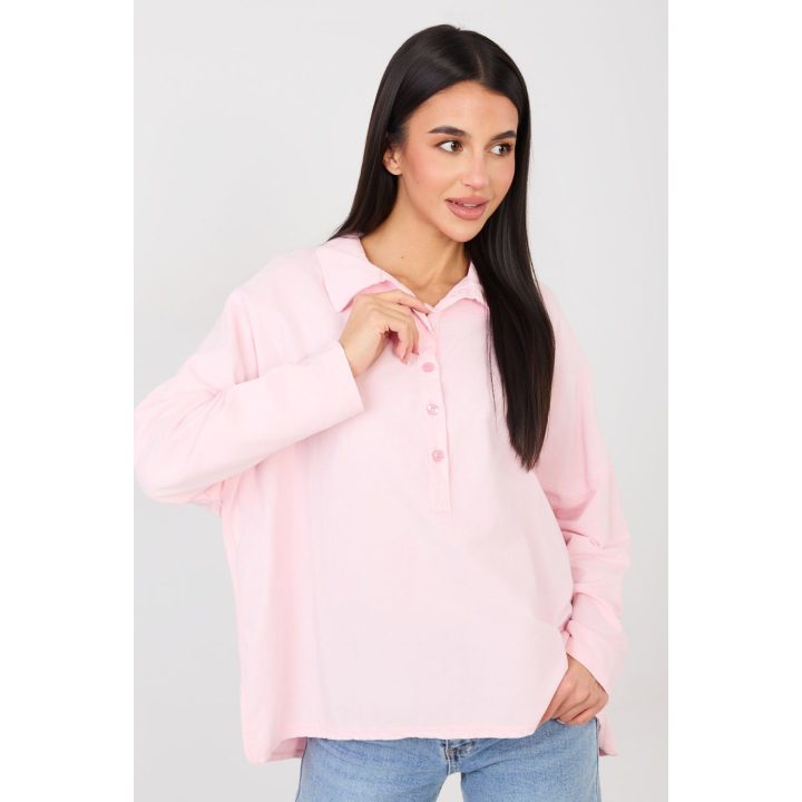 Palaidinė oversize silueto šviesiai rožinė