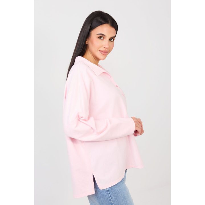 Palaidinė oversize silueto šviesiai rožinė