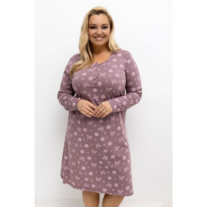 Moteriška naktinukų suknelė Plus Size Forever Pink