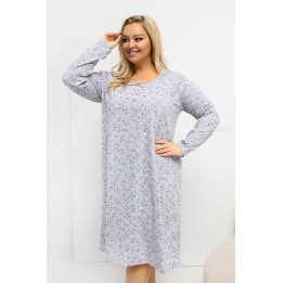 Moteriška naktinukė ilgomis rankovėmis Plus Size Forever Pink