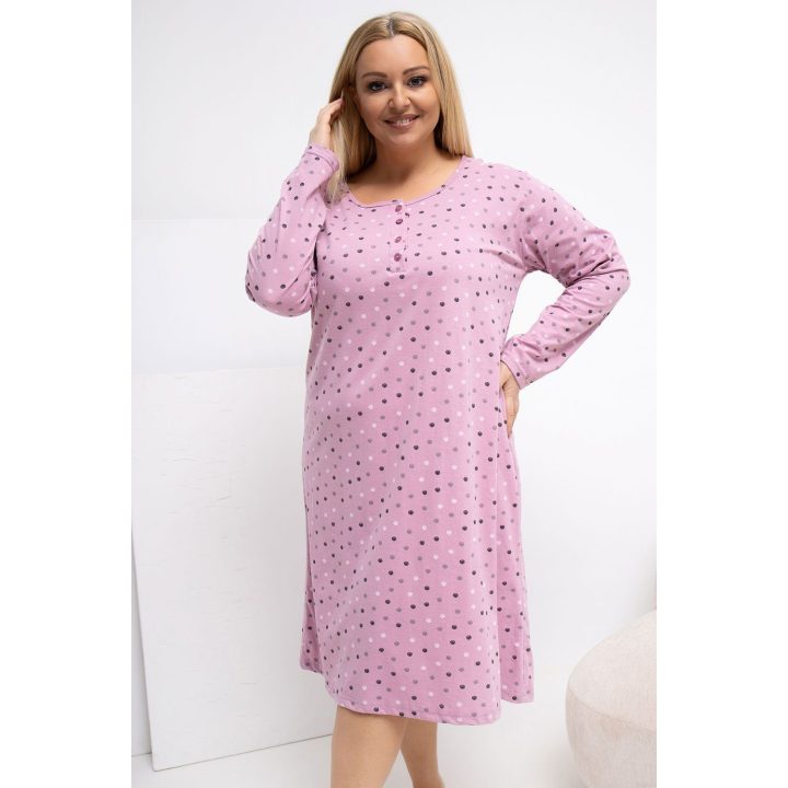 Moteriška naktinukų suknelė Plus Size Forever Pink