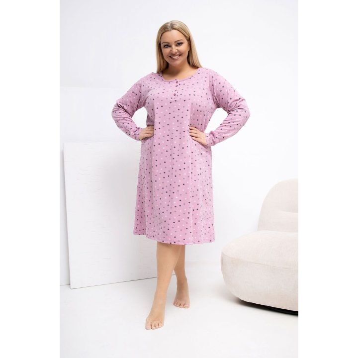 Moteriška naktinukų suknelė Plus Size Forever Pink