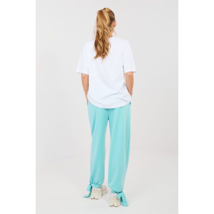 Moteriškos treninginės kelnės su raišteliais ties juosmeniu