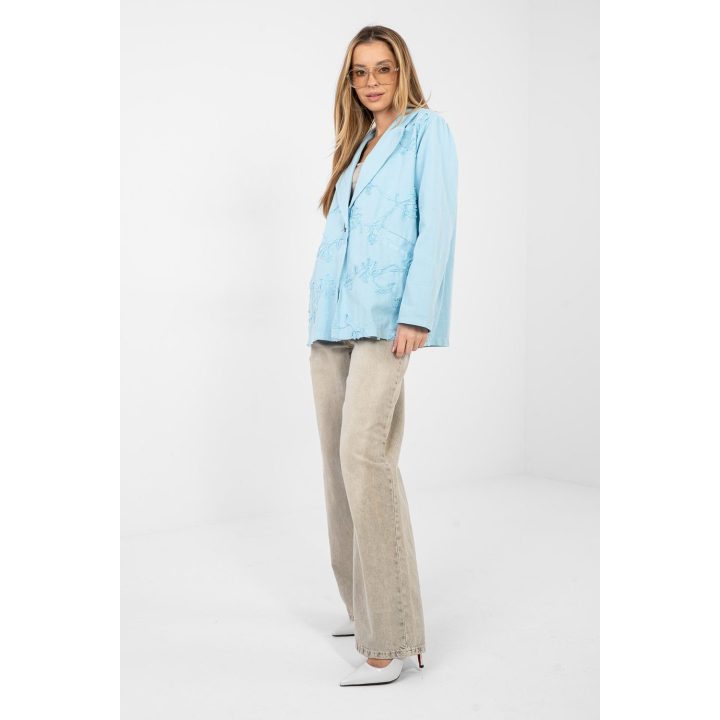 Moteriška šviesiai mėlyna striukė Rue Paris