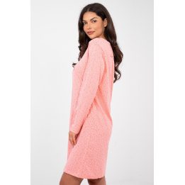 Moteriška naktinukų suknelė Forever Pink ilgomis rankovėmis