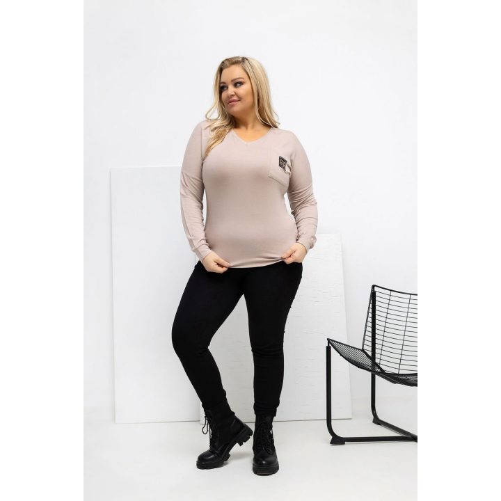 Moteriška palaidinė ilgomis rankovėmis Plus Size Relevance