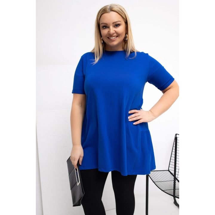Moteriška palaidinė plus size mėlyna Relevance