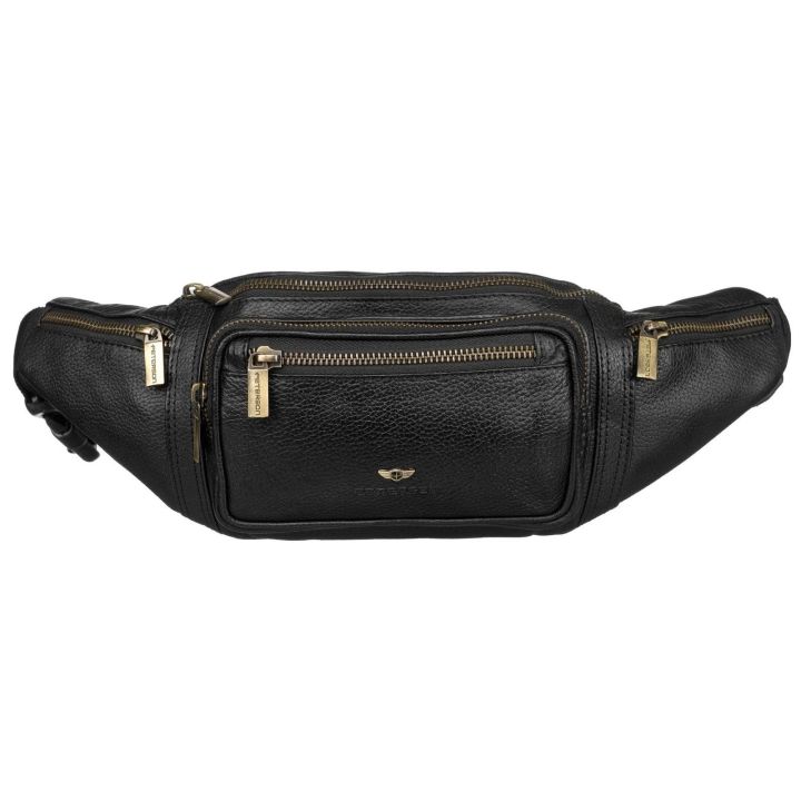 Odinės juodos vyriškos piniginės su užtrauktuku