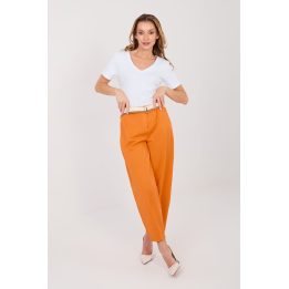 Moteriškos kelnės su diržu oranžinės spalvos