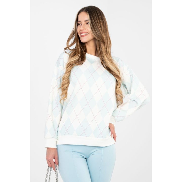 Moteriškas džemperis su geometriniu raštu Italy Moda