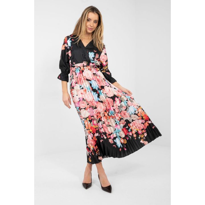 Moteriška vasarinė suknelė klostėtu sijonu Italy Moda