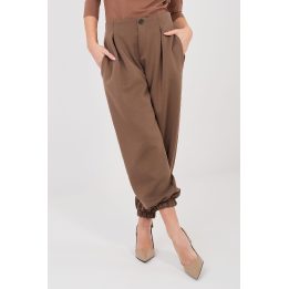 Moteriškos jogger stiliaus kelnės iš viskozės Italy Moda