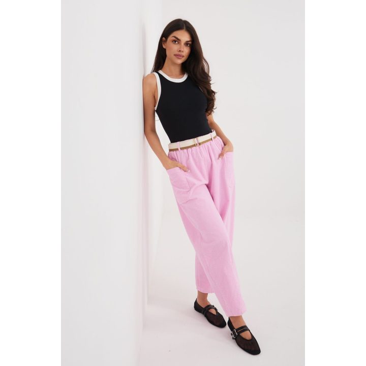 Moteriškos velvetinės kelnės siaurėjančio kirpimo 225099 Rue Paris